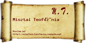 Misztai Teofánia névjegykártya